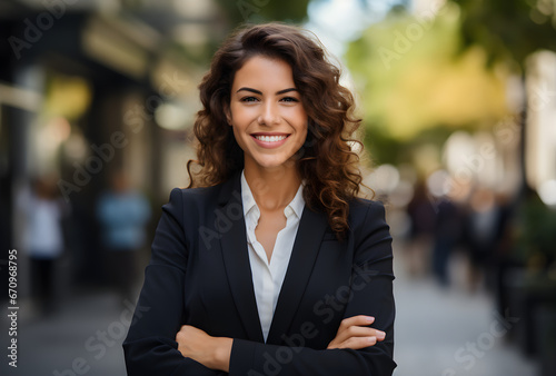Confident Female Entrepreneur  Happy Smiling Professional Business Women Portrait  Generative AI