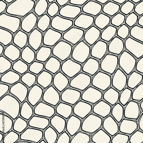 Abstract Altered Honeycomb Mesh Textured Pattern
