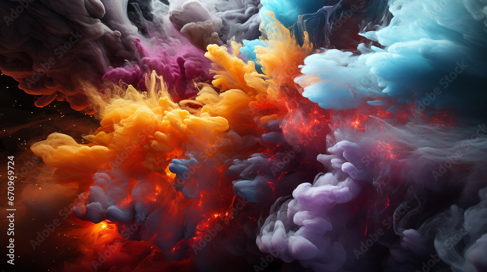 Colorful mixed paint. Colorful mixed paint.