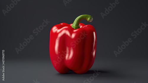 red bell pepper artwork in a marketing style