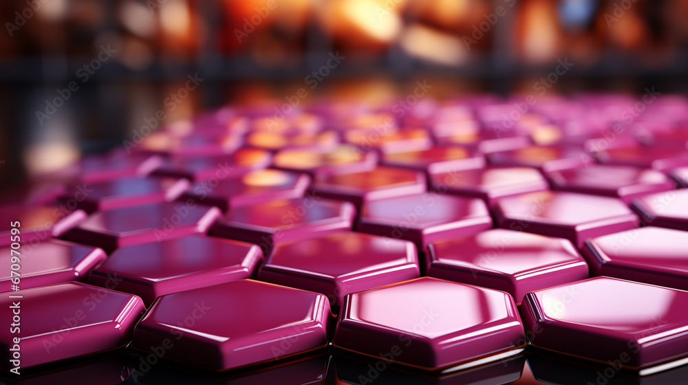 Fototapeta premium Pink hexagonal background.
