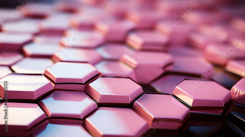 Pink hexagonal background.