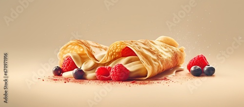 Crepes and poster background