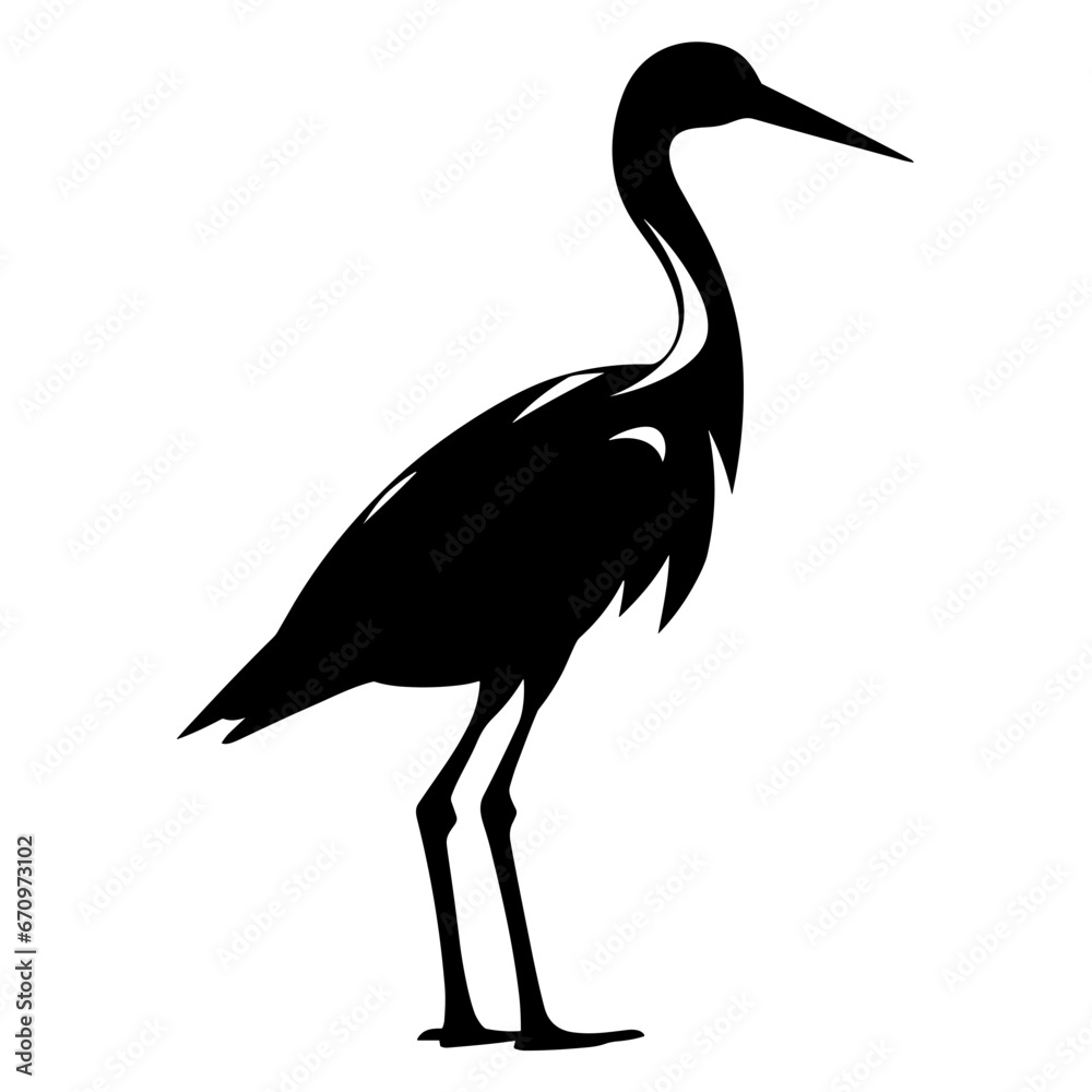 Fototapeta premium Simple Logo of Stork. SVG Vector
