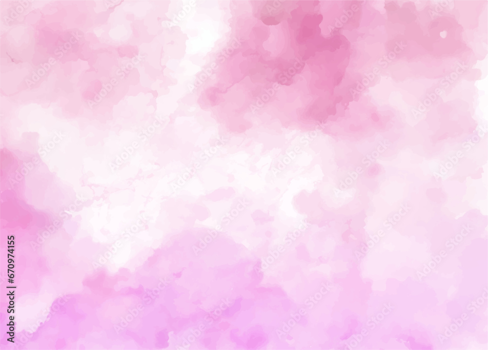 Pink watercolor background, abstract watercolor background with clouds, abstract watercolor background with space