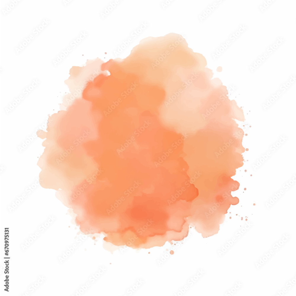 Orange Watercolor paint strokes