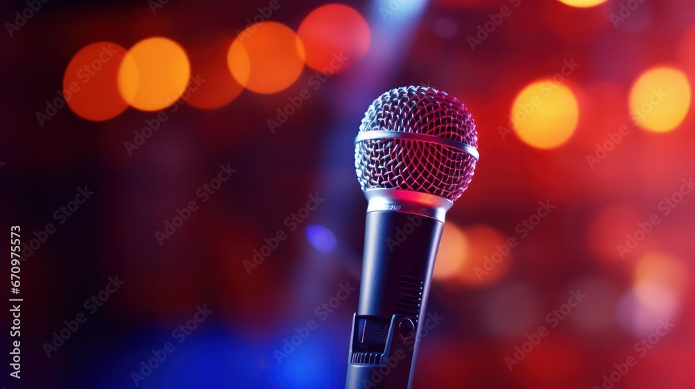 Microphone with Bokeh Effect Microphone with Bokeh Effect