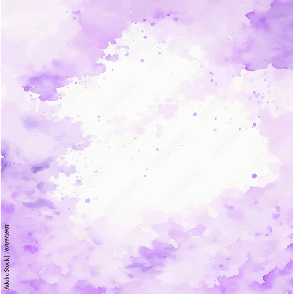 Purple background with space. Fantasy smooth light purple watercolor paper textured. Soft Pink watercolor background