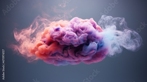 a colorful smoke in the air