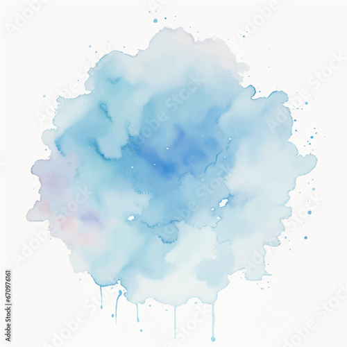 Blue splash of paint watercolor on paper., abstract watercolor background with splashes