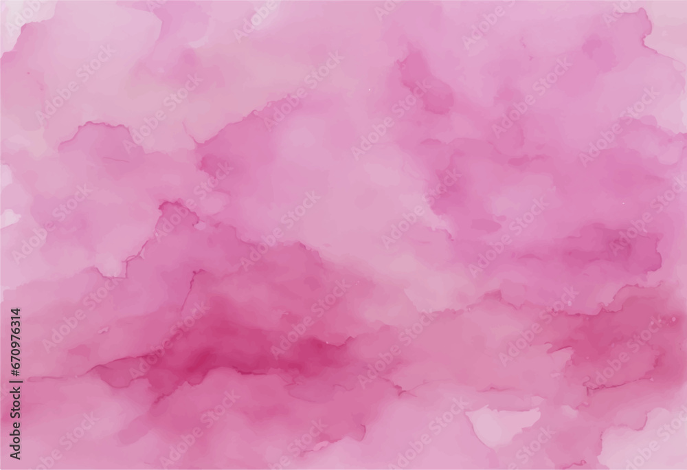 Abstract Pink watercolor background with colors