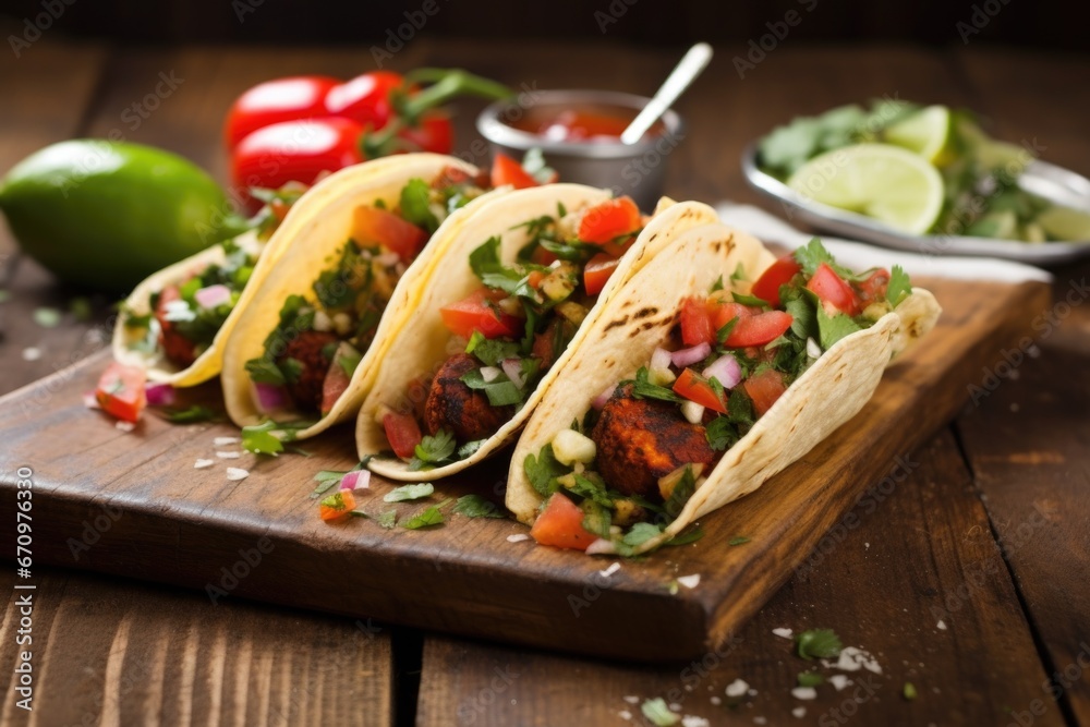 grilled chorizo tacos on a rustic wooden table grilled chorizo tacos on a rustic wooden table