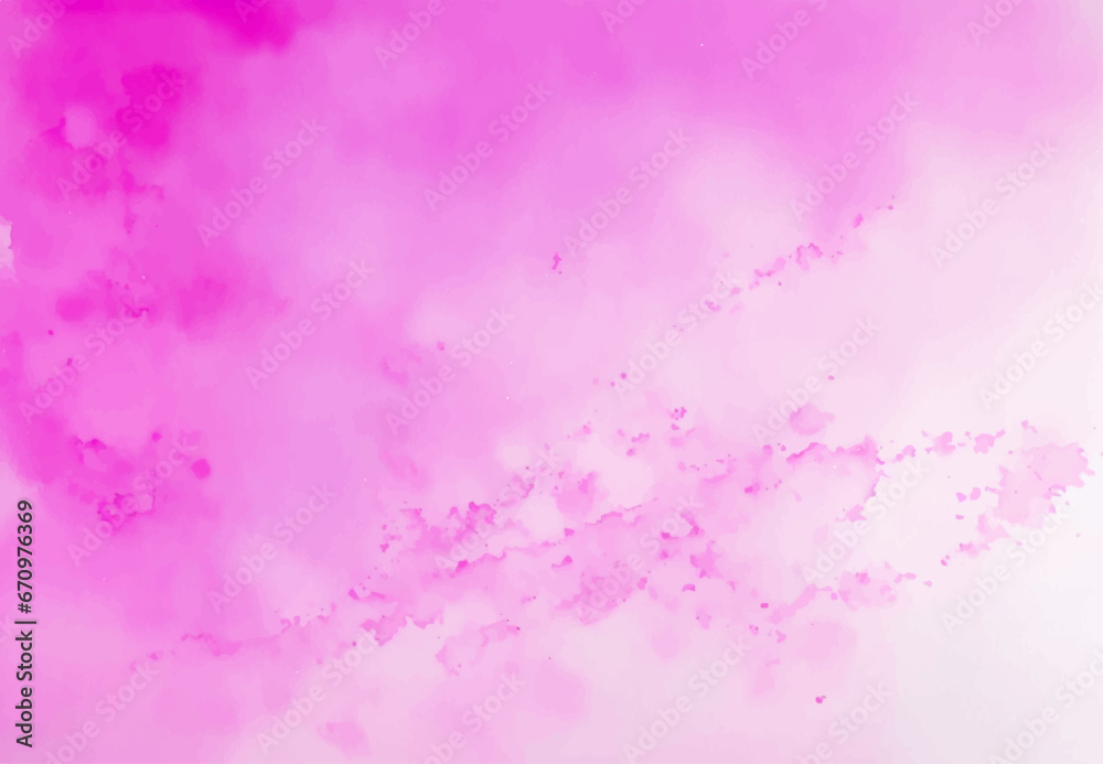 Abstract Pink watercolor background with colors