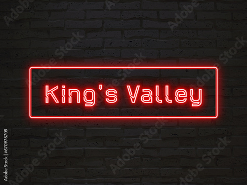King's Valley のネオン文字