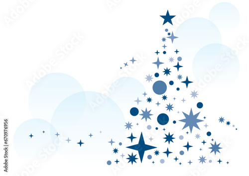 キラキラした光で構成されたクリスマスツリー
