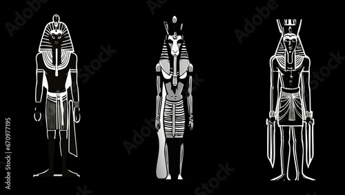 pharao silhuette art generative ai