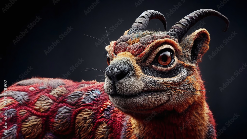 AI Generated Realistic Close-Up of Goat with Horns Wallpaper AI Generated Realistic Close-Up of Goat with Horns Wallpaper