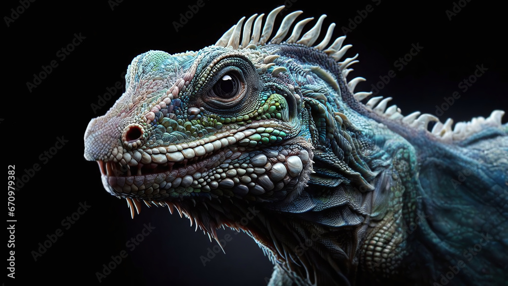 Exotic Iguana Wallpaper - AI Generated Illustration, Realistic