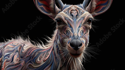AI Generated Realistic Close-Up of Deer Wallpaper