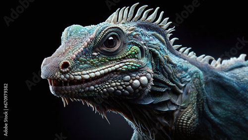 Exotic Iguana Wallpaper - AI Generated Illustration  Realistic