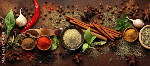 kitchen spices and poster background