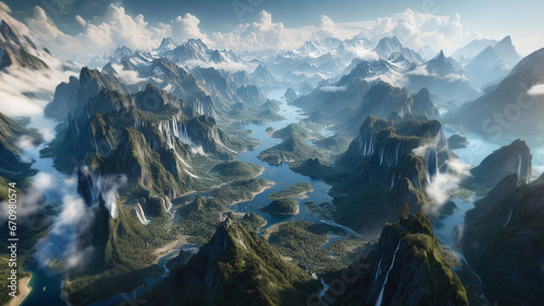 Mountain Majesty: An AI Generated Illustration