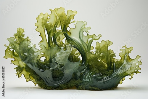 Bioplastics from algae concept icon