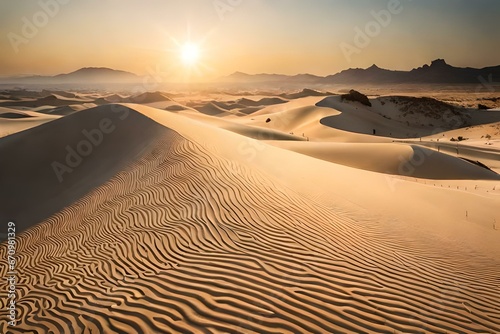 the heart of the desert  an expansive sand dune landscape - AI Generative