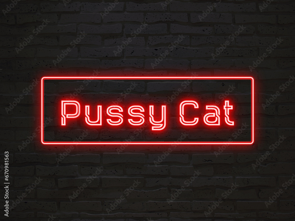 Pussy Cat のネオン文字