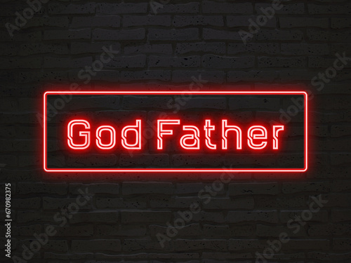 God Father のネオン文字
