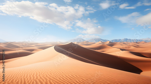 An expansive desert landscape stretches beyond the horizon  with cracked earth and dunes that create an awe-inspiring image of nature s raw beauty.