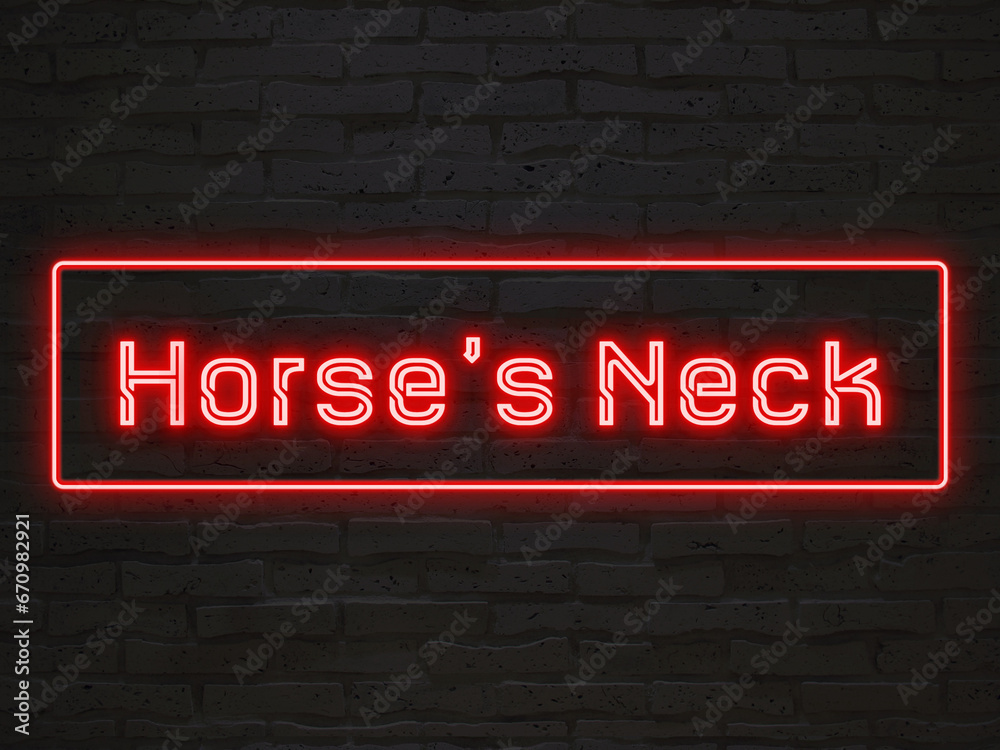 Horse's Neck のネオン文字