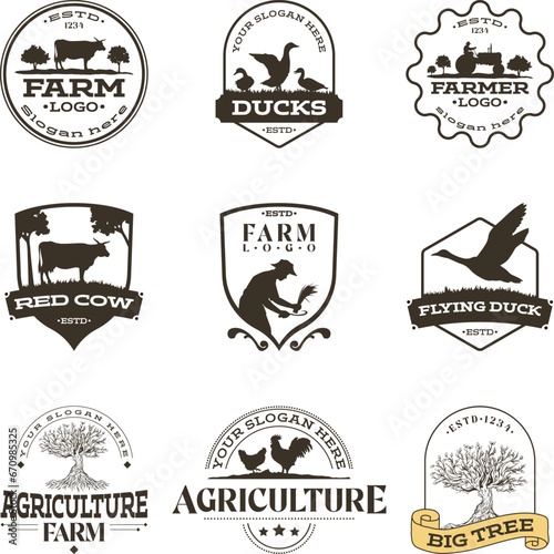 agriculture and farming vector logo design