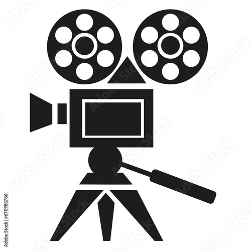 retro video projector retro cinema black silhouette