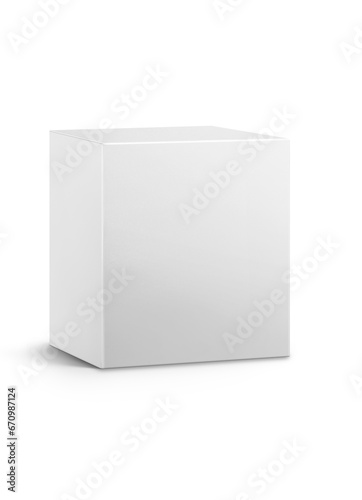 product packaging box empty box mockup isolated on white background © pornchai