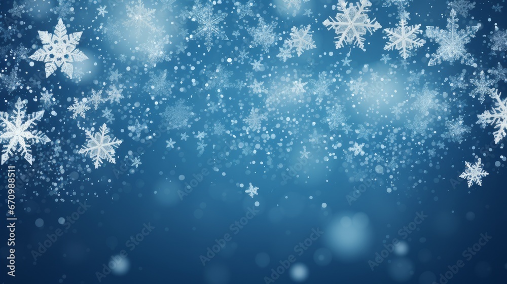 Christmas background with snowflakes and bokeh lights. Christmas background with snowflakes and bokeh lights.