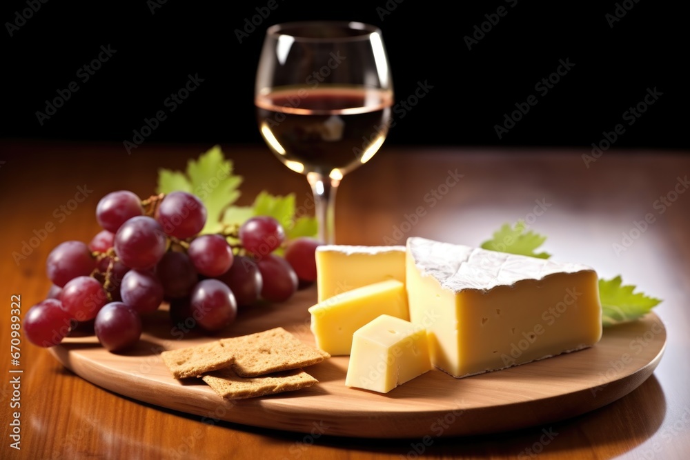 smoked cheese slices paired with red grapes smoked cheese slices paired with red grapes