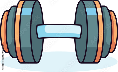 Dumbbell Vector Flat Illustration. Perfect for different cards, textile, web sites, apps