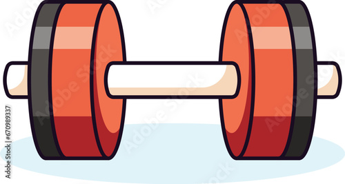 Dumbbell Vibrant Flat Picture. Perfect for different cards, textile, web sites, apps