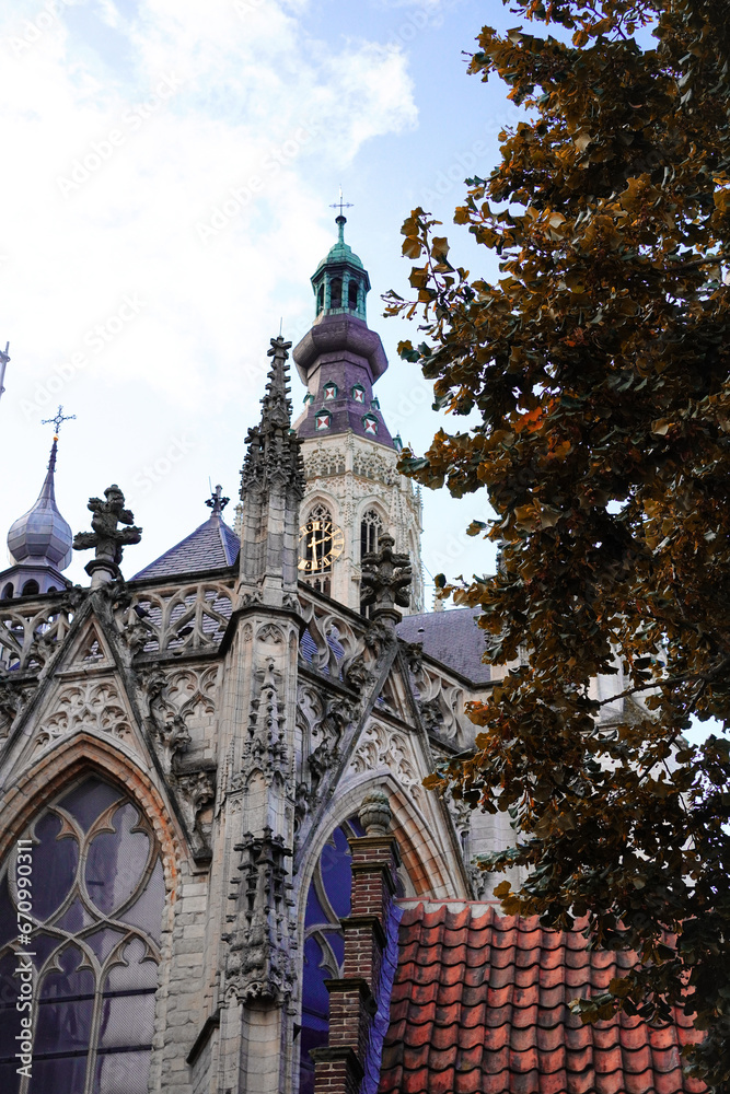 Exterior of Grote Kerk or Onze-Lieve-Vrouwekerk (Church of Our Lady) in Breda, Netherlands Exterior of Grote Kerk or Onze-Lieve-Vrouwekerk (Church of Our Lady) in Breda, Netherlands