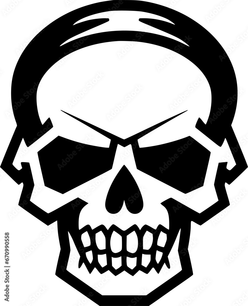 Skull - Minimalist and Flat Logo - Vector illustration