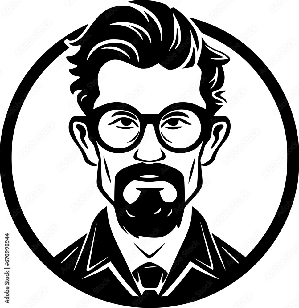 Teacher - Black and White Isolated Icon - Vector illustration Teacher - Black and White Isolated Icon - Vector illustration