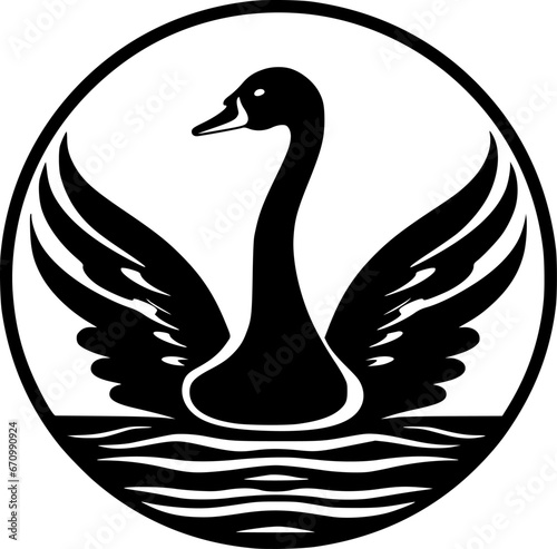 Swan - High Quality Vector Logo - Vector illustration ideal for T-shirt graphic