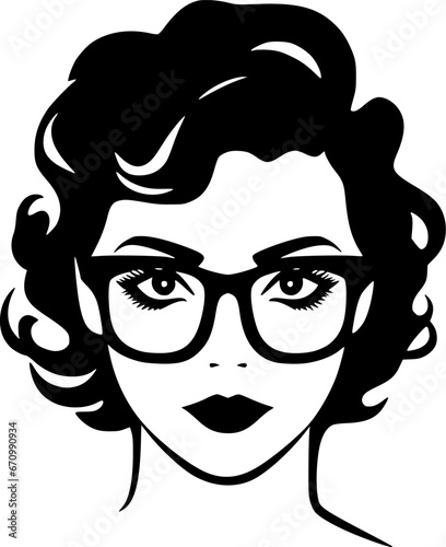Teacher - Black and White Isolated Icon - Vector illustration