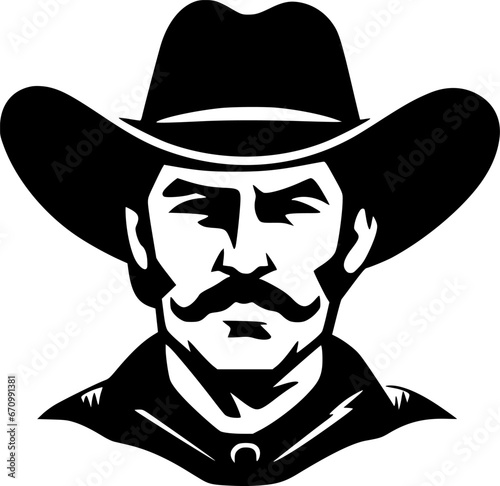 Western | Minimalist and Simple Silhouette - Vector illustration