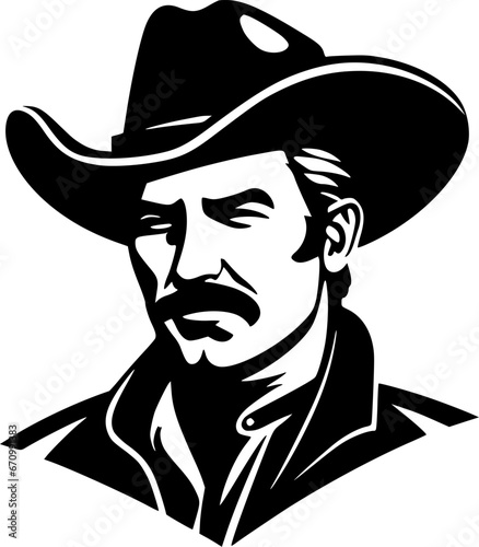 Western | Minimalist and Simple Silhouette - Vector illustration