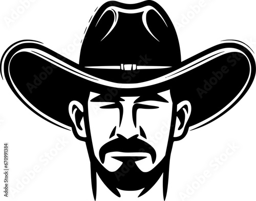 Western | Black and White Vector illustration