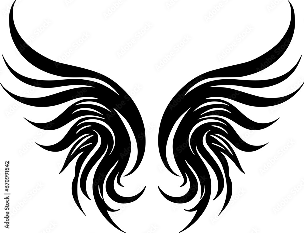 Angel Wings - Minimalist and Flat Logo - Vector illustration Angel Wings - Minimalist and Flat Logo - Vector illustration