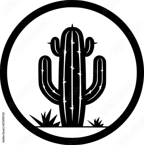 Cactus - Minimalist and Flat Logo - Vector illustration