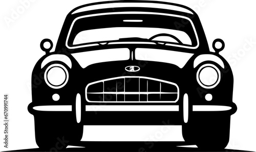 Car | Minimalist and Simple Silhouette - Vector illustration